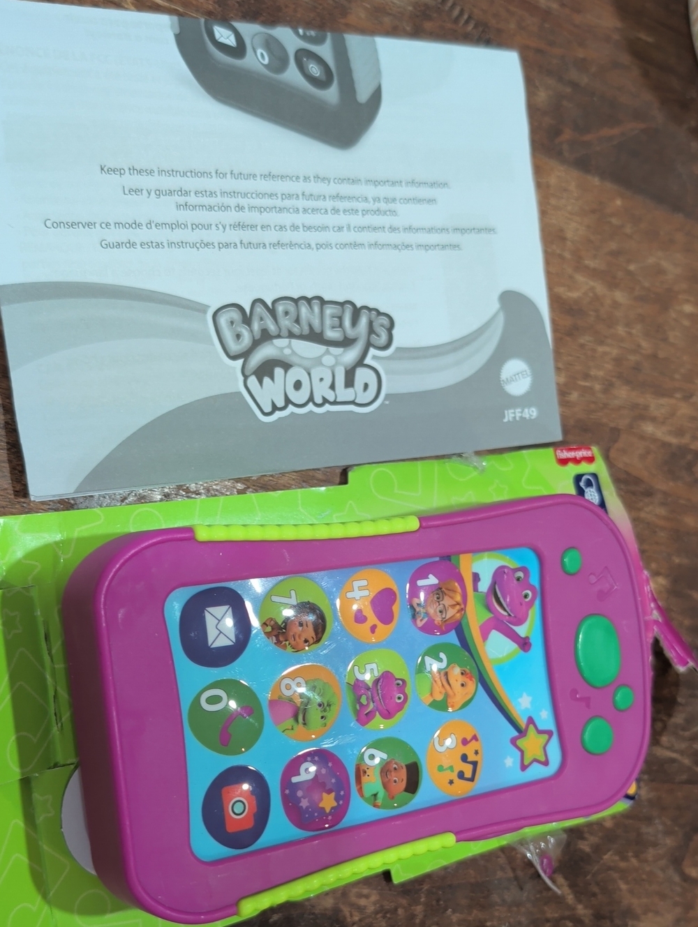 Fisher-Price Barney's World Purple and Green Toy Learning Phone